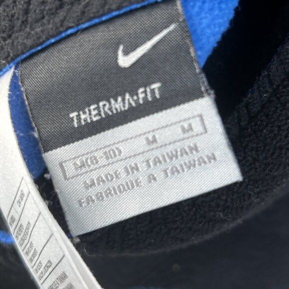 Nike Reversible Fleece Full Zip Athletic Fleece Jacket Blue Black Size Medium - Picture 6 of 13